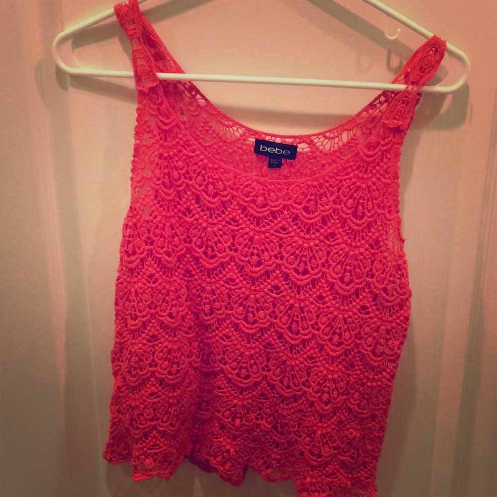 Bebe boho crop top